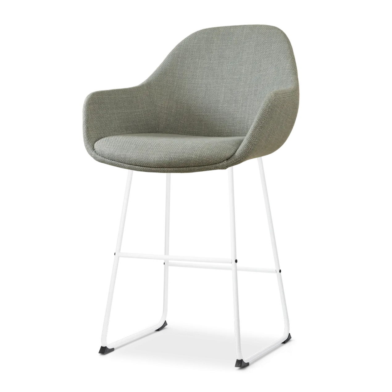 barkruk Nino-Mae licht groen - wit onderstel - 65 cm
