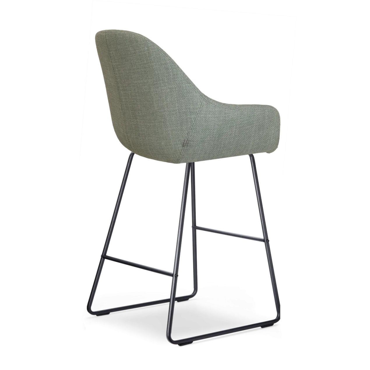 Barkruk Nino-Mae licht groen - zwart onderstel - 75 cm
