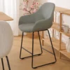 Barkruk Nino-Mae licht groen - zwart onderstel - 65 cm