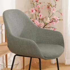 Barkruk Nino-Mae licht groen - zwart onderstel - 65 cm