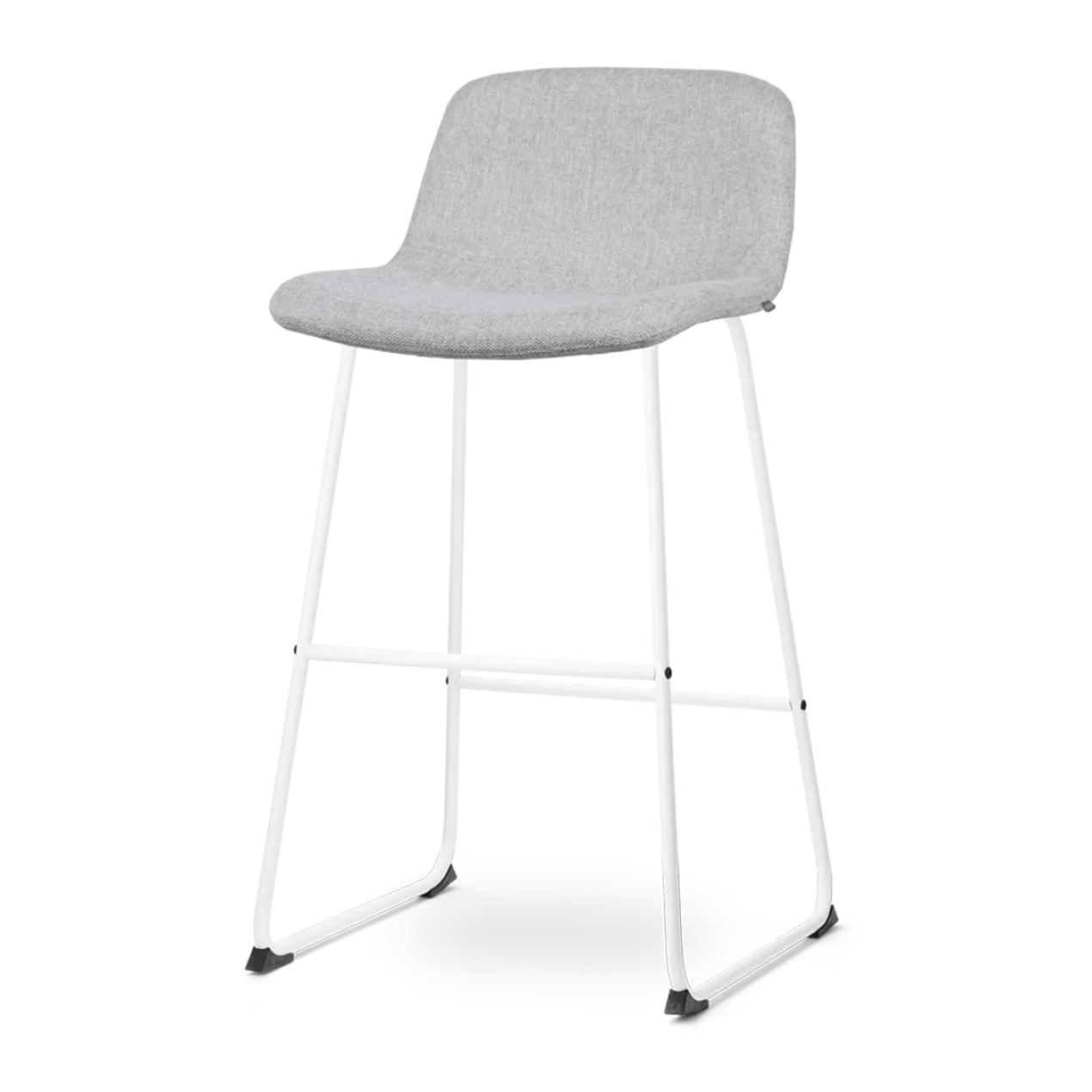 Barkruk Nino-Mats grijs - wit onderstel - 75 cm