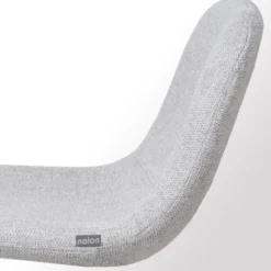 Barkruk Nino-Mats lichtgrijs - zwart onderstel - 75 cm