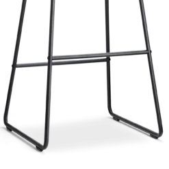 Barkruk Nino-Mats lichtgrijs - zwart onderstel - 75 cm