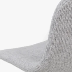 Barkruk Nino-Mats lichtgrijs - zwart onderstel - 65 cm