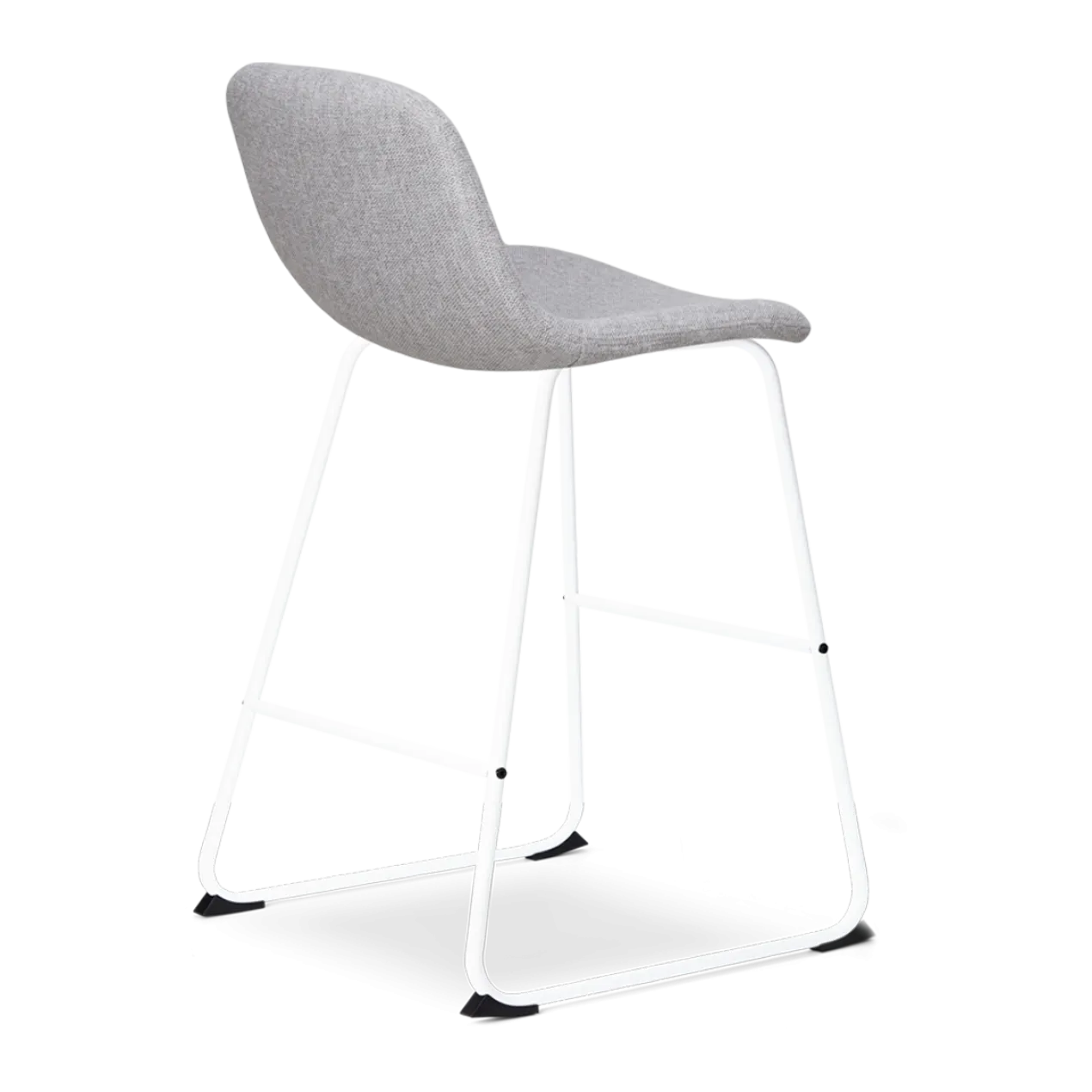 Barkruk Nino-Mats lichtgrijs - wit onderstel - 65 cm