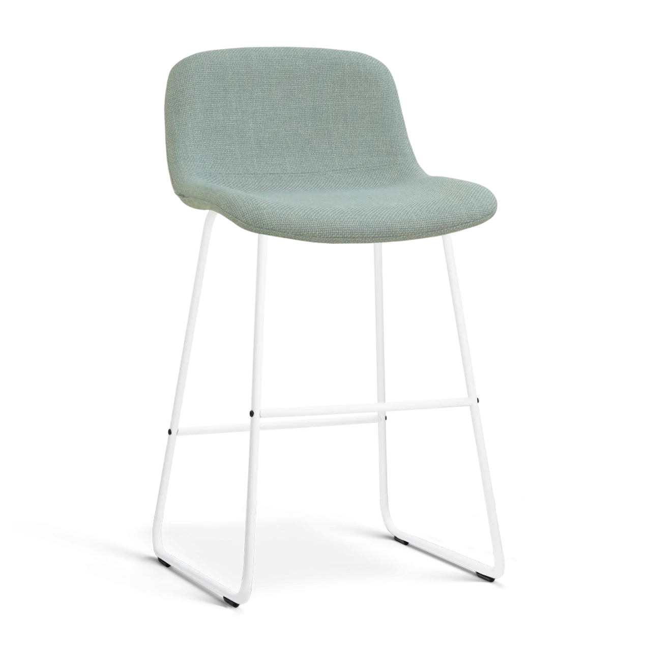 Barkruk Nino-Mats wit onderstel saliegroen 65 cm
