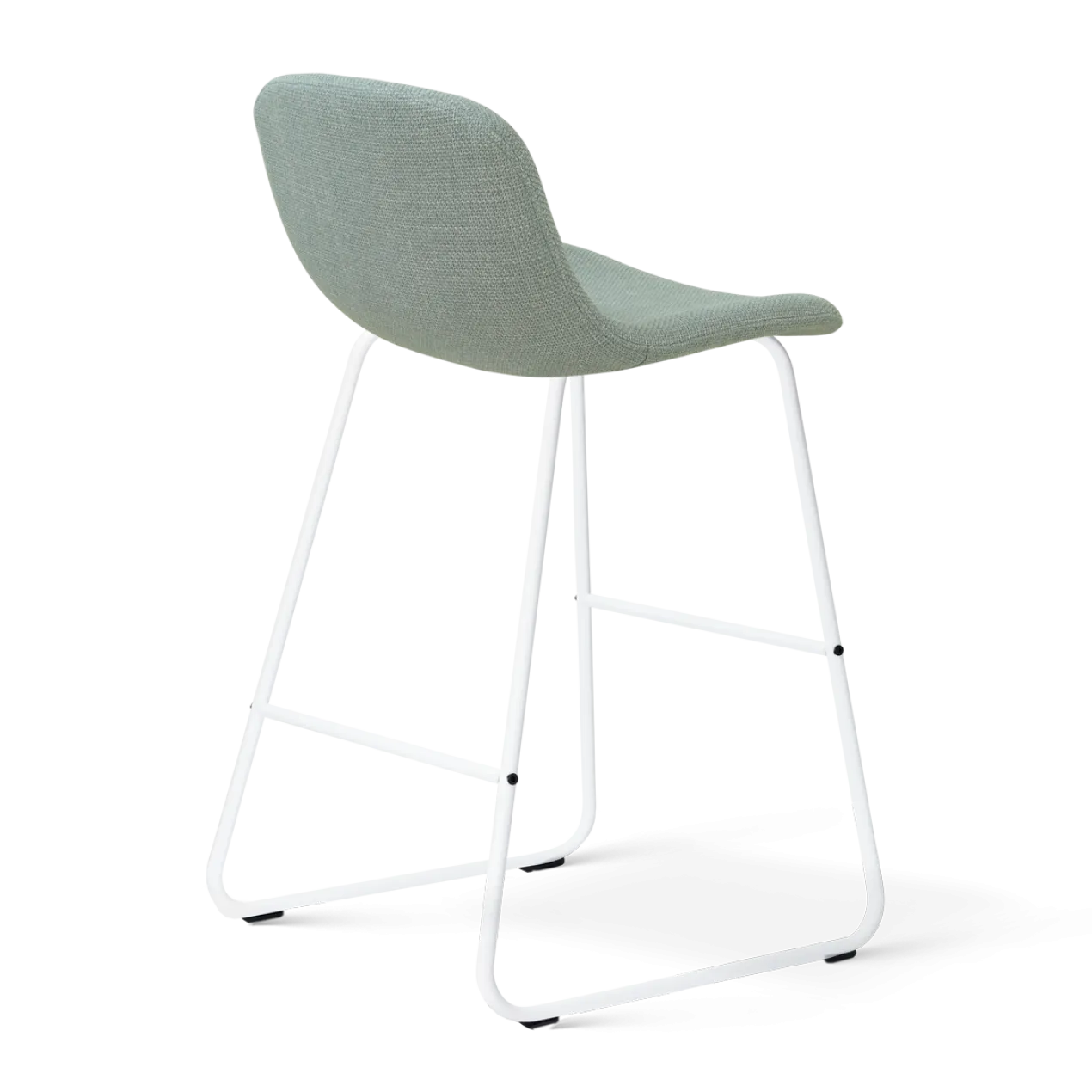 Barkruk Nino-Mats wit onderstel saliegroen 65 cm