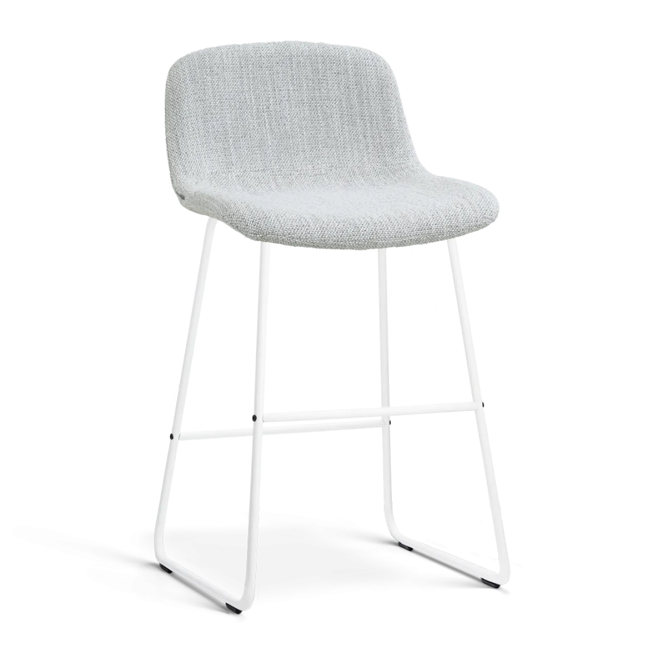 Barkruk Nino-Mats wit onderstel grijs melange 65 cm