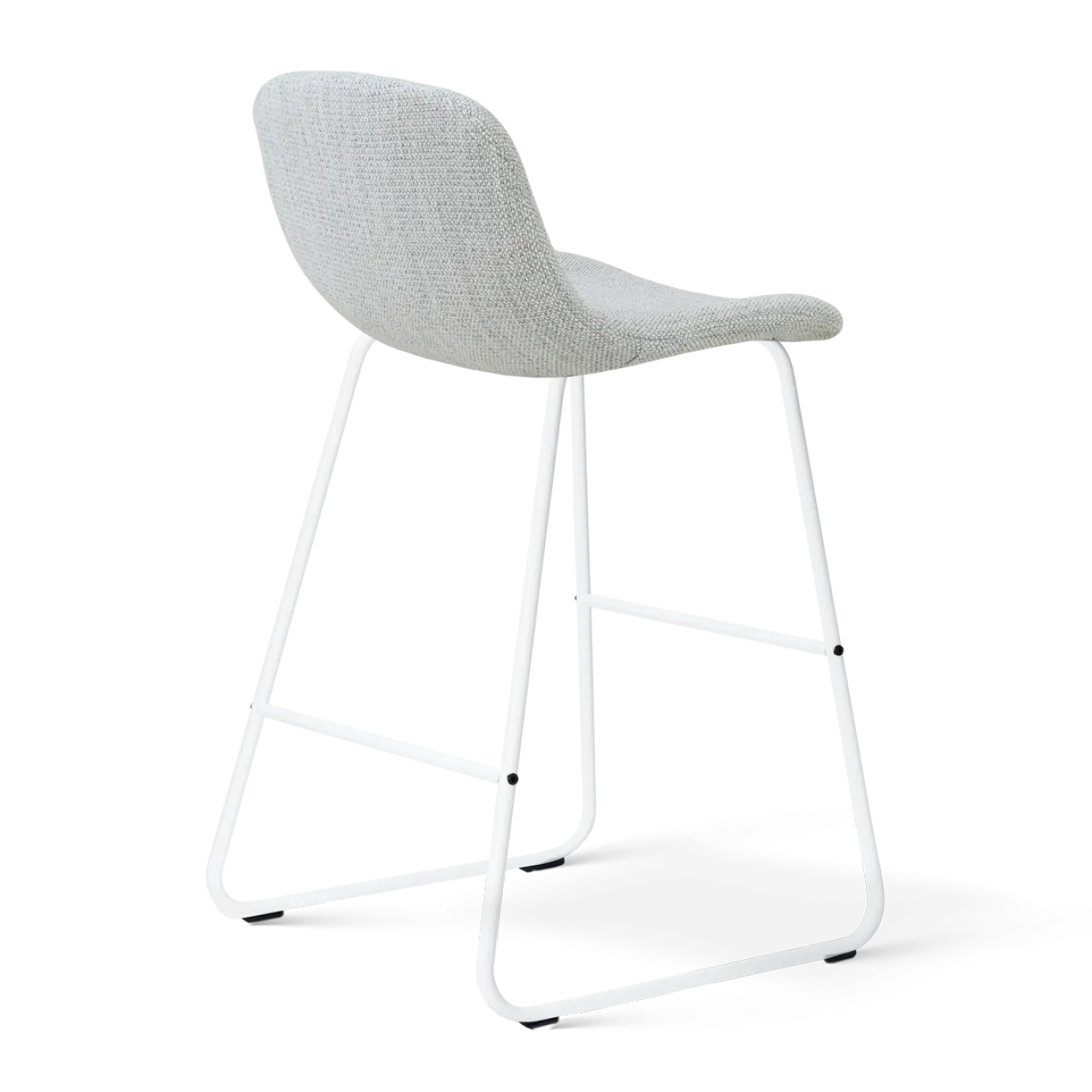 Barkruk Nino-Mats wit onderstel grijs melange 65 cm