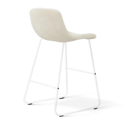 Barkruk Nino-Mats wit onderstel cottonbeige 65 cm