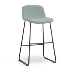 Barkruk Nino-Mats zwart onderstel saliegroen 75 cm