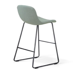 Barkruk Nino-Mats zwart onderstel saliegroen 65 cm