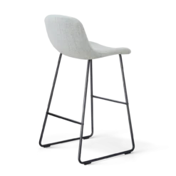 Barkruk Nino-Mats zwart onderstel grijs melange 75 cm
