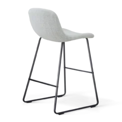 Barkruk Nino-Mats zwart onderstel grijs melange 65 cm