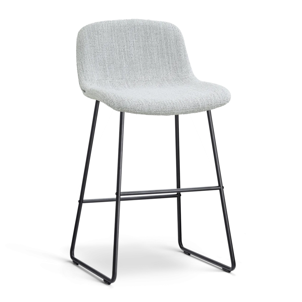 Barkruk Nino-Mats zwart onderstel grijs melange 65 cm