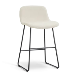 Barkruk Nino-Mats zwart onderstel cottonbeige 65 cm