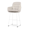 Barkruk Nino-Mia beige - wit onderstel - 75 cm