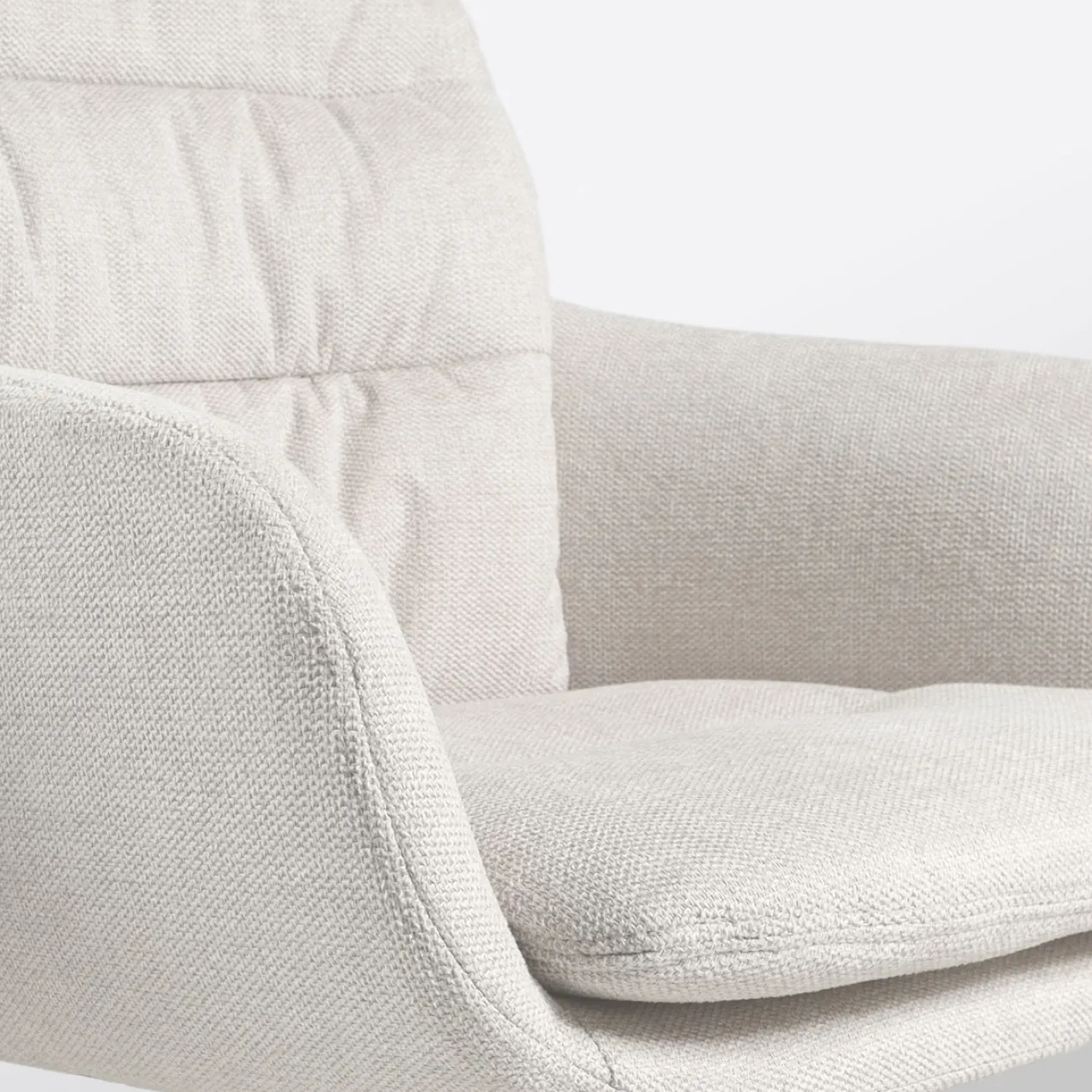 Barkruk Nino-Mia beige - wit onderstel - 75 cm