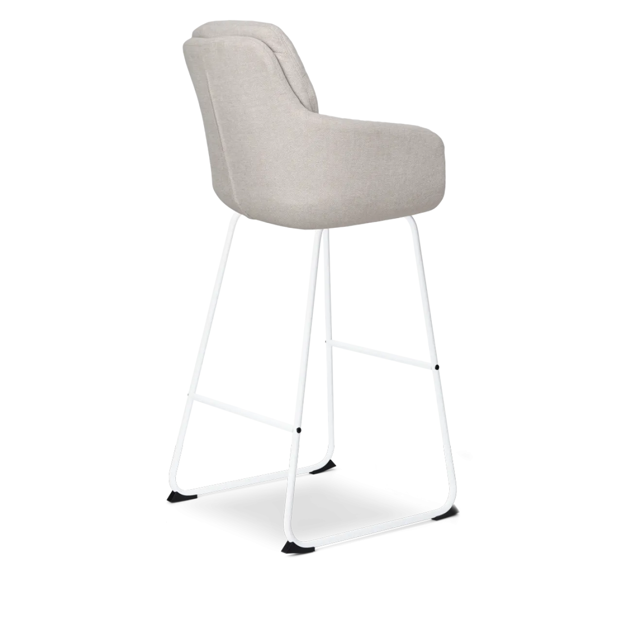 Barkruk Nino-Mia beige - wit onderstel - 75 cm