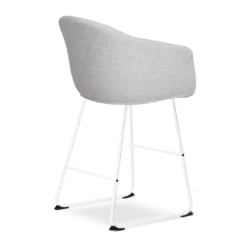 Barkruk Nino-otis grijs - wit onderstel - 65 cm
