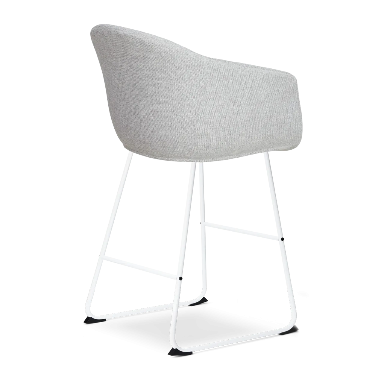 Barkruk Nino-otis grijs - wit onderstel - 65 cm