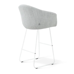 Barkruk Nino-Otis H75 cm wit onderstel grijs melange