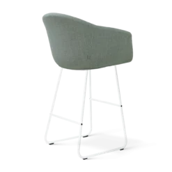 Barkruk Nino-Otis H75 cm wit onderstel saliegroen