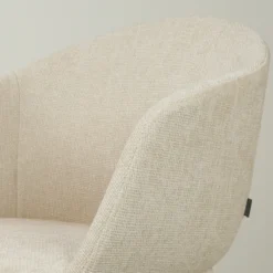 Barkruk Nino-Otis H65 cm wit onderstel cottonbeige