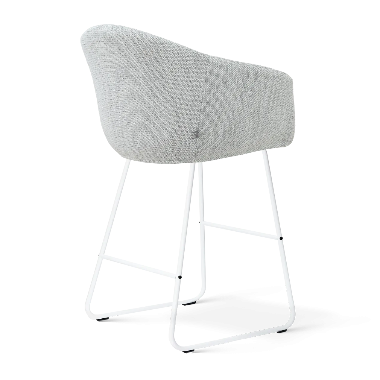 Barkruk Nino-Otis H65 cm wit onderstel grijs melange