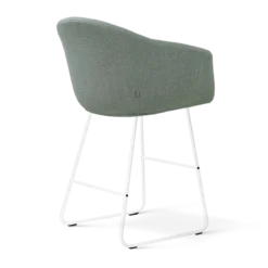 Barkruk Nino-Otis H65 cm wit onderstel saliegroen
