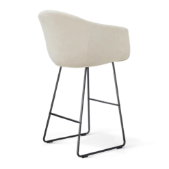 Barkruk Nino-Otis H75 cm zwart onderstel cottonbeige