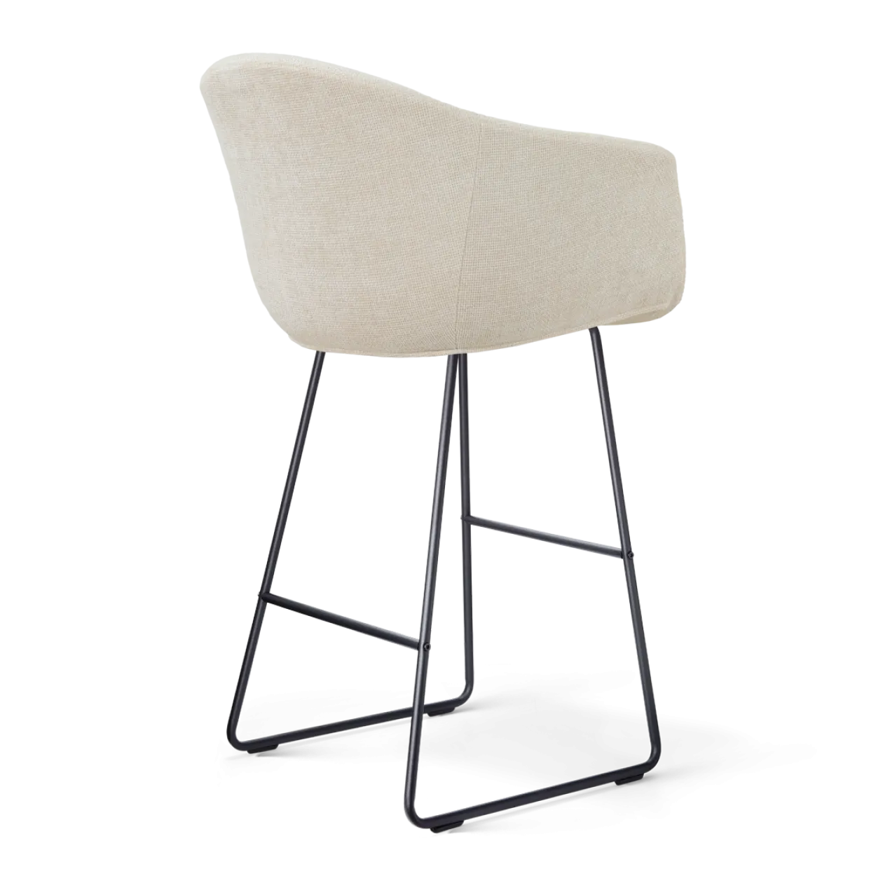 Barkruk Nino-Otis H75 cm zwart onderstel cottonbeige