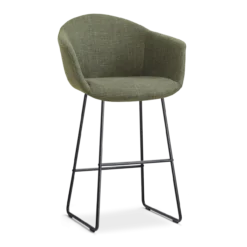 Barkruk Nino-Otis H75 cm zwart onderstel forestgroen