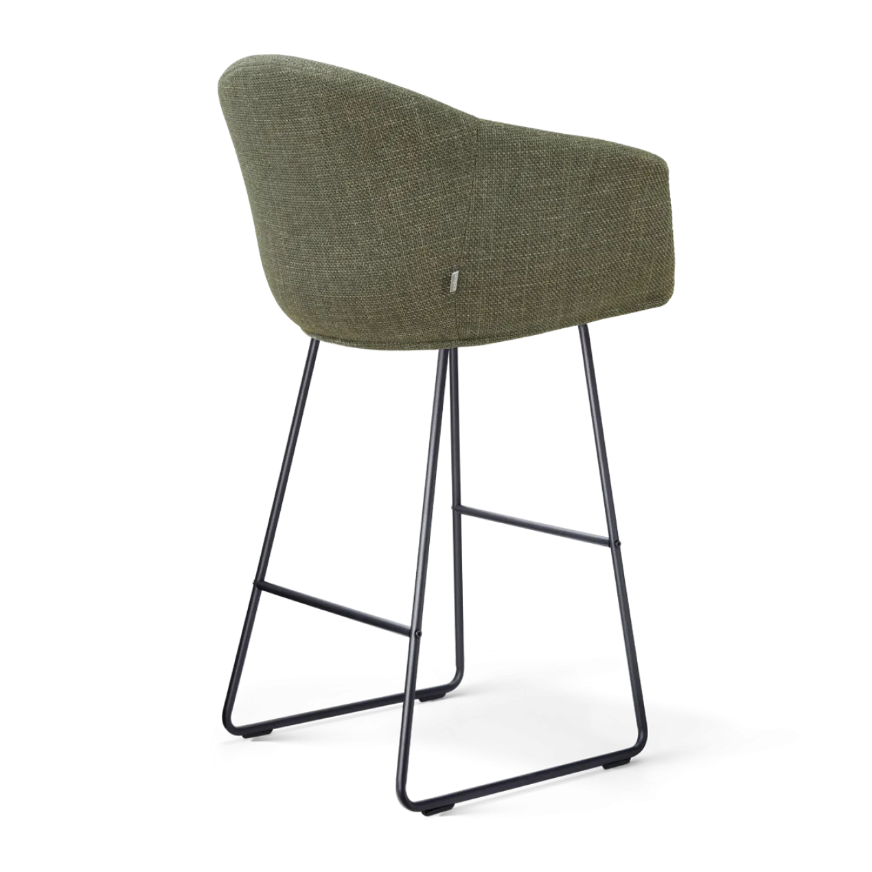 Barkruk Nino-Otis H75 cm zwart onderstel forestgroen
