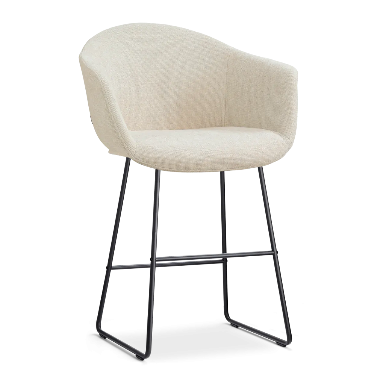 Barkruk Nino-Otis H65 cm zwart onderstel cottonbeige