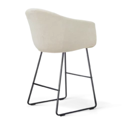 Barkruk Nino-Otis H65 cm zwart onderstel cottonbeige