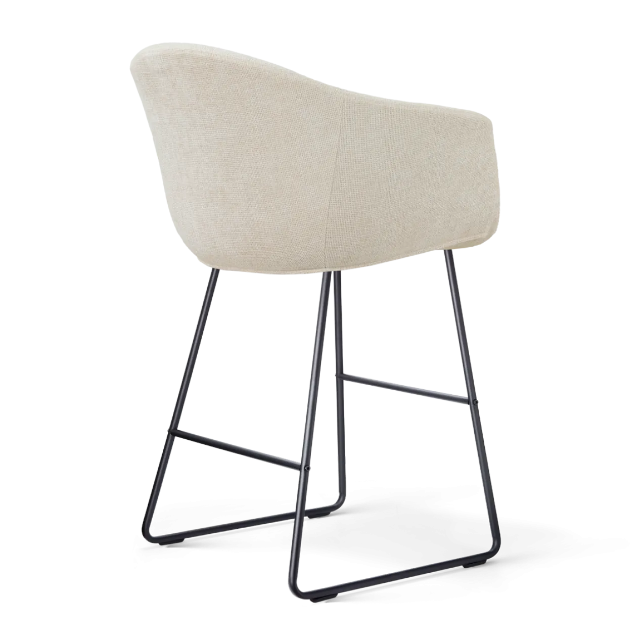 Barkruk Nino-Otis H65 cm zwart onderstel cottonbeige