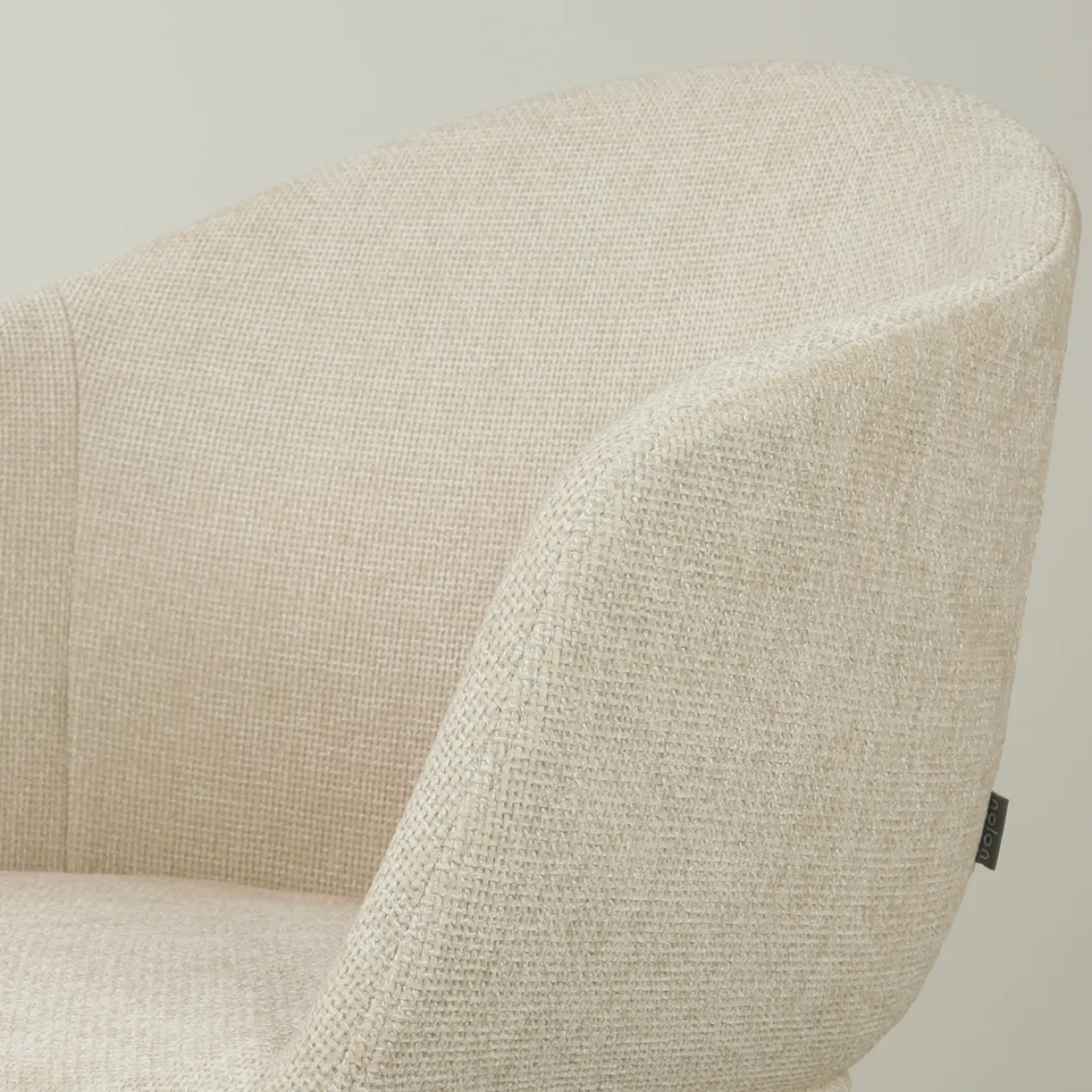 Barkruk Nino-Otis H65 cm zwart onderstel cottonbeige