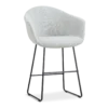 Barkruk Nino-Otis H65 cm zwart onderstel grijs melange