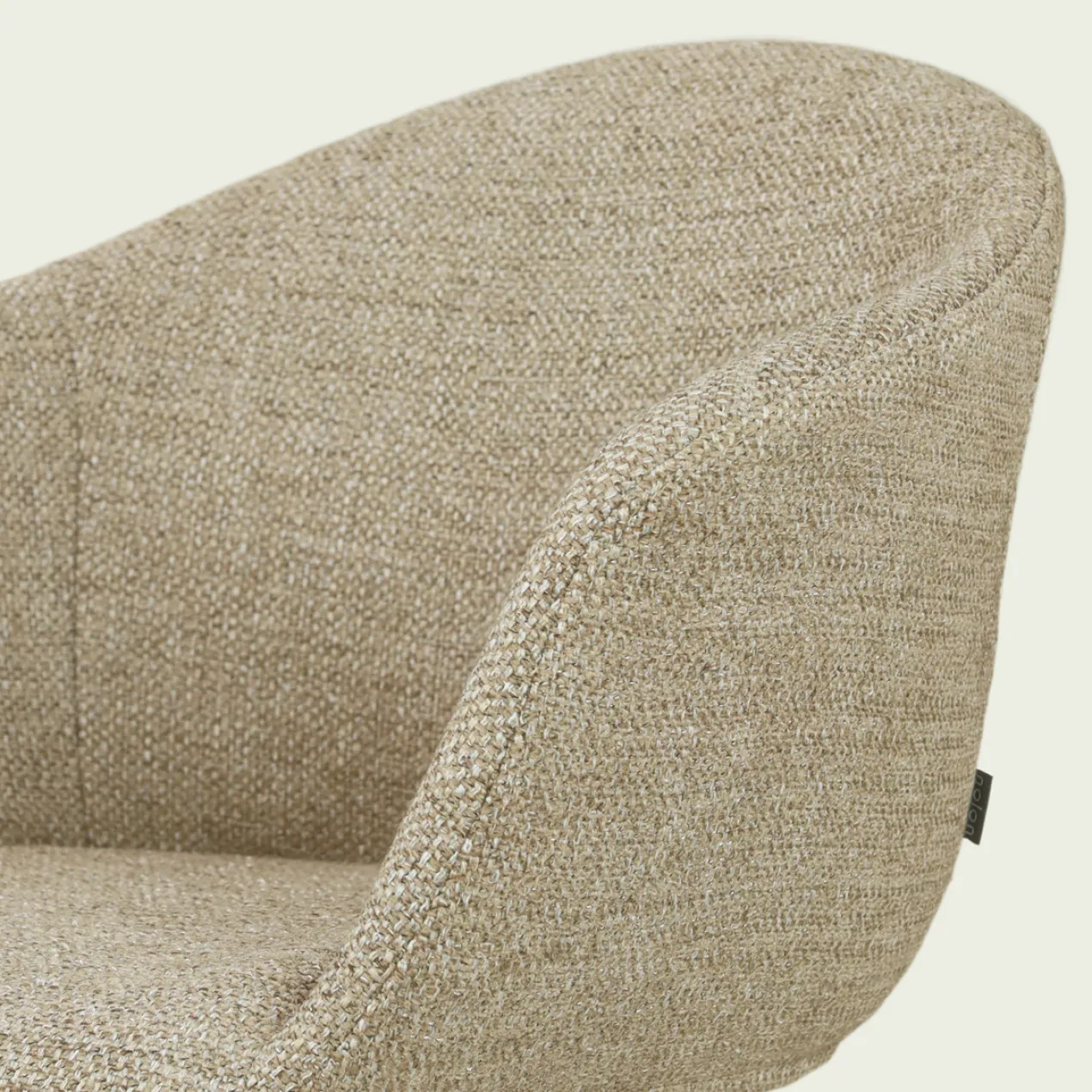 Barkruk Nino-Otis H65 cm zwart onderstel taupe melange