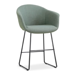 Barkruk Nino-Otis H65 cm zwart onderstel saliegroen