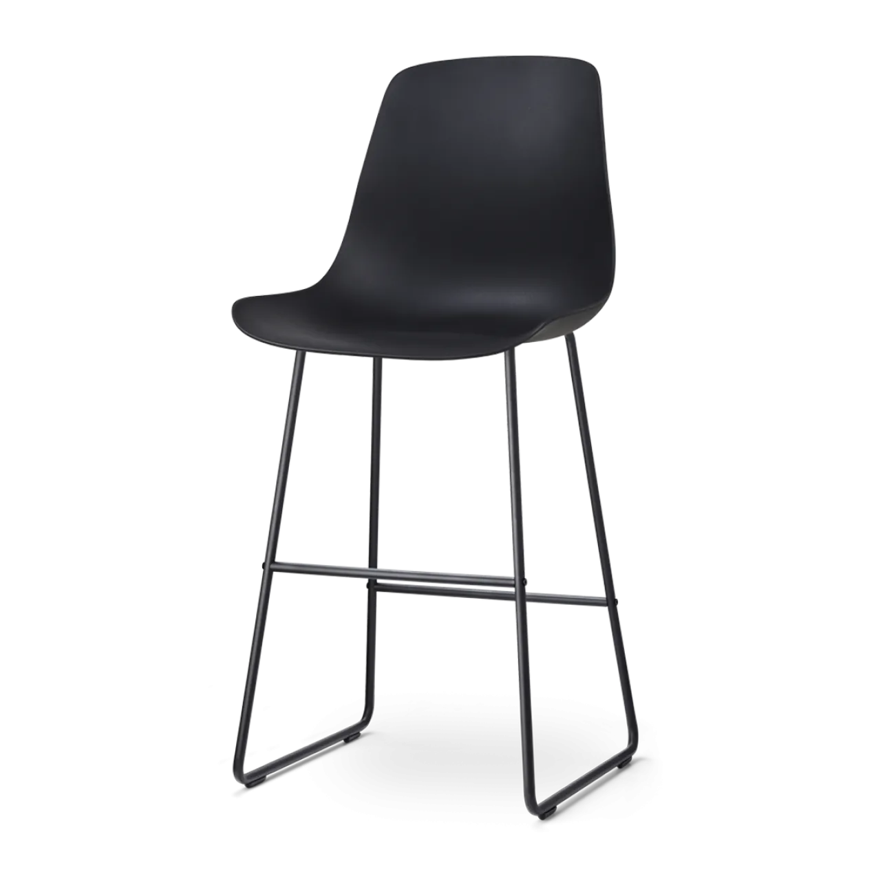 Barkruk Nino-Pip zwart - zwart onderstel - 75 cm