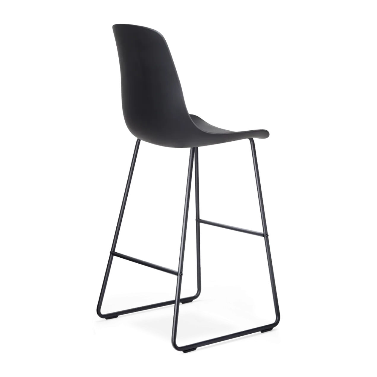 Barkruk Nino-Pip zwart - zwart onderstel - 75 cm