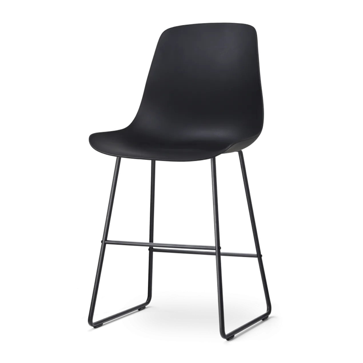 Barkruk Nino-Pip zwart - zwart onderstel - 65 cm