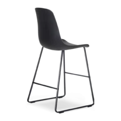 Barkruk Nino-Pip zwart - zwart onderstel - 65 cm