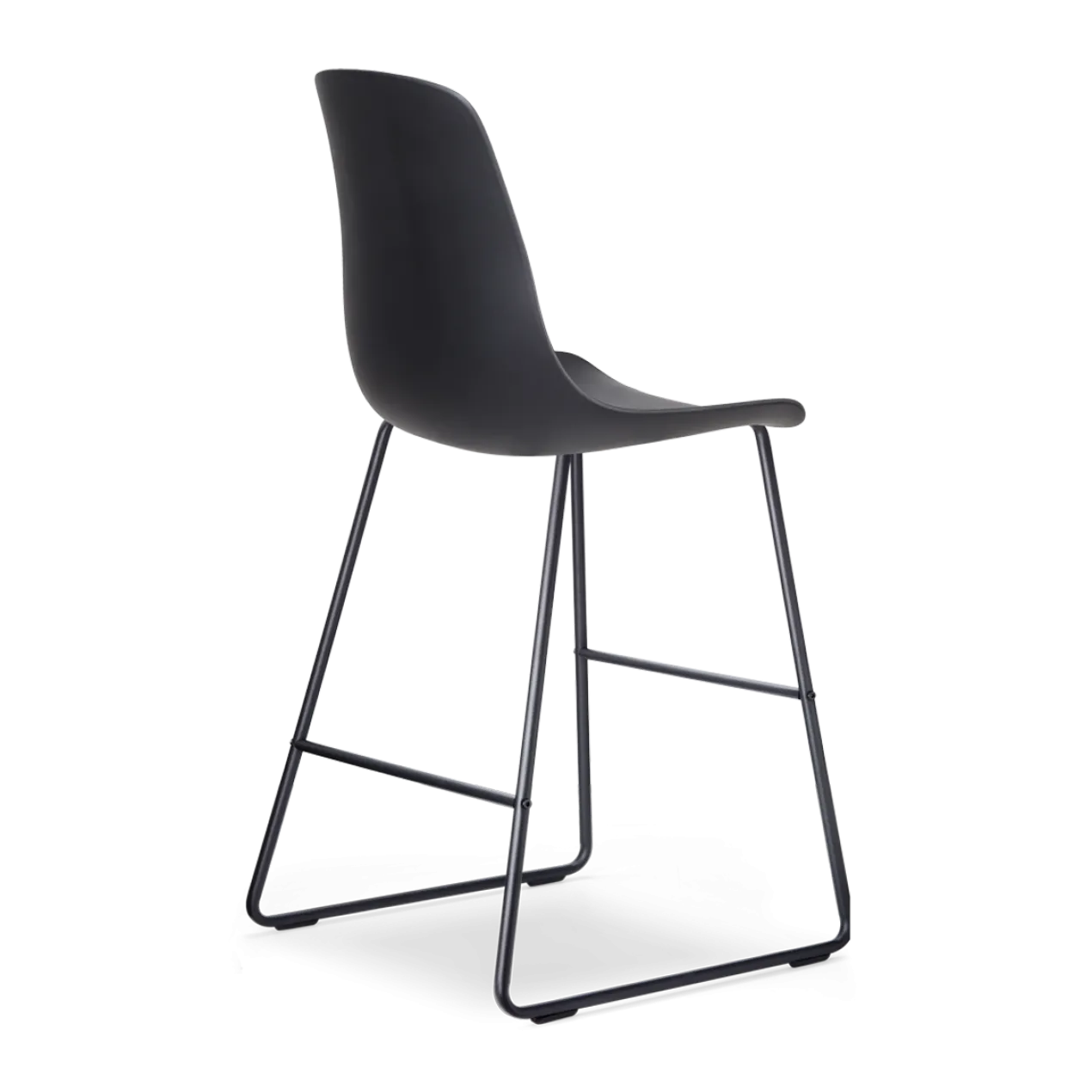 Barkruk Nino-Pip zwart - zwart onderstel - 65 cm