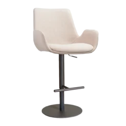 Barkruk Niva-Eef draaibaar tulp beige zwart