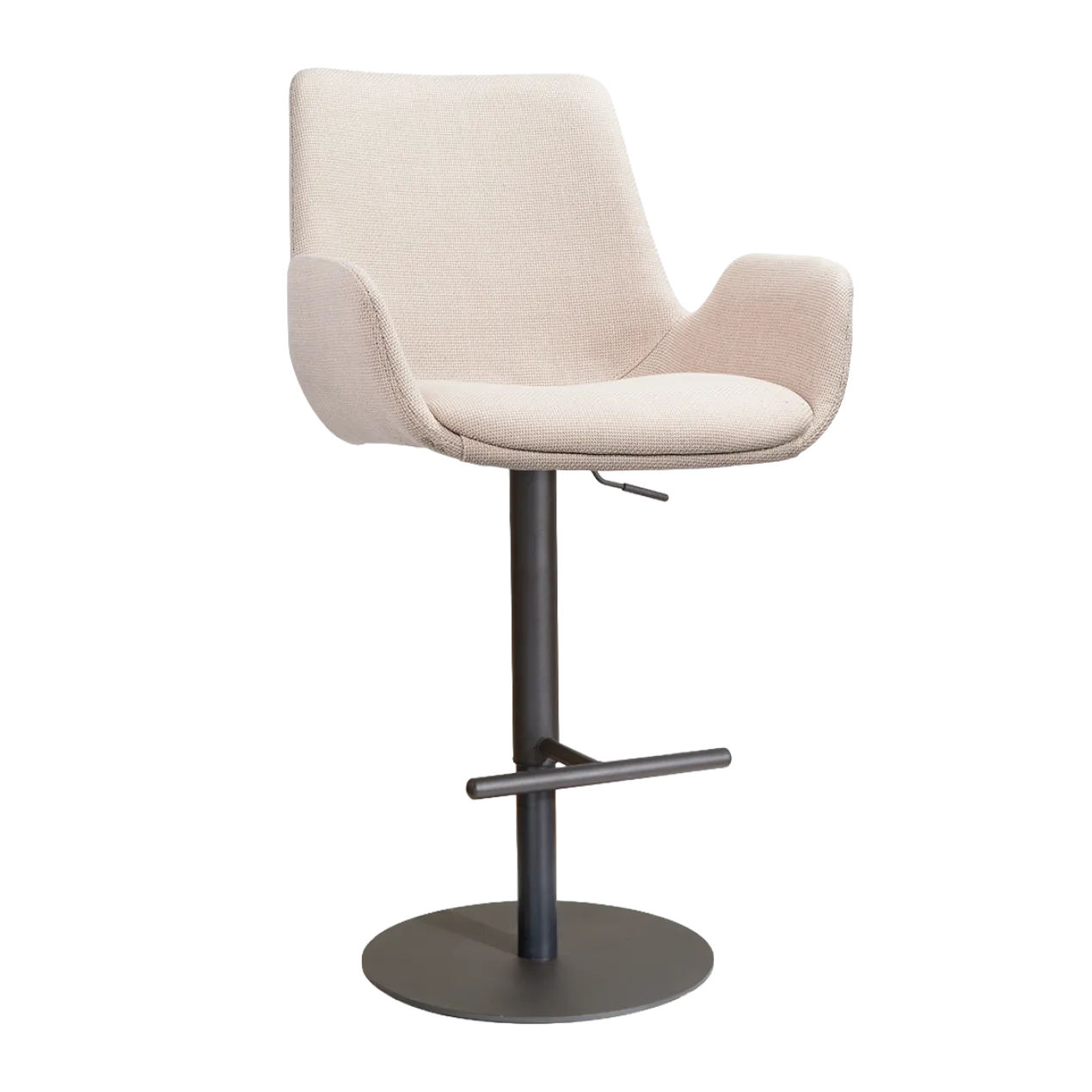 Barkruk Niva-Eef draaibaar tulp beige zwart