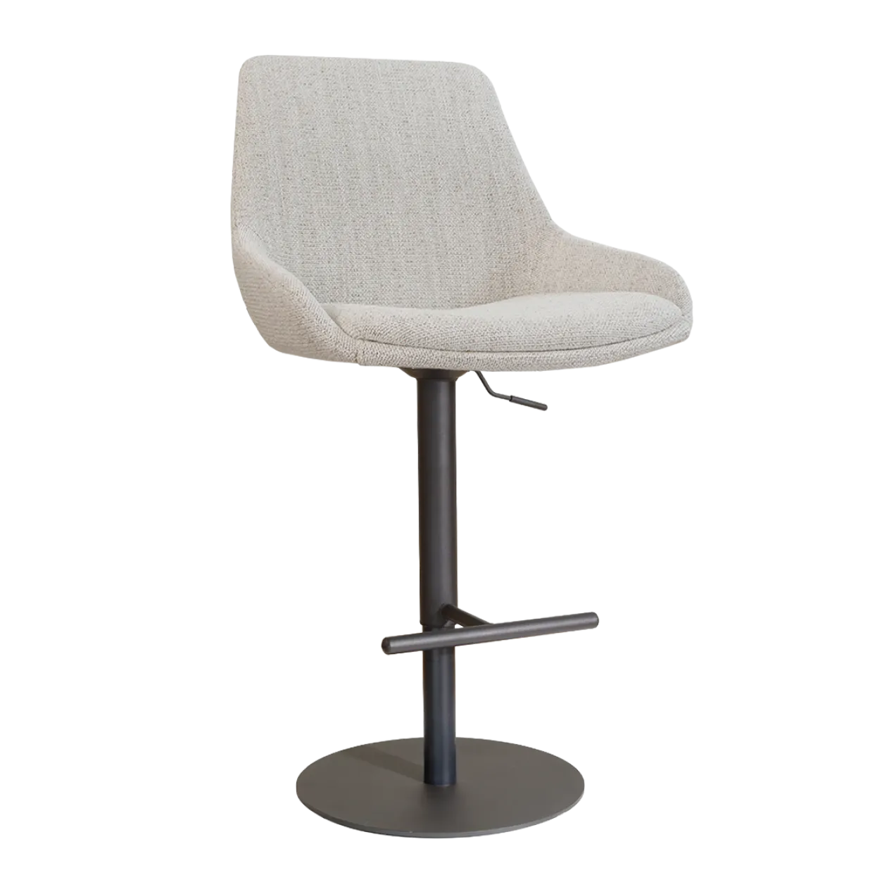 Barkruk Niva-Isa draaibare tulp beige gemêleerd zwart