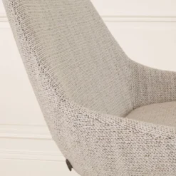 Barkruk Niva-Isa draaibare tulp beige gemêleerd zwart